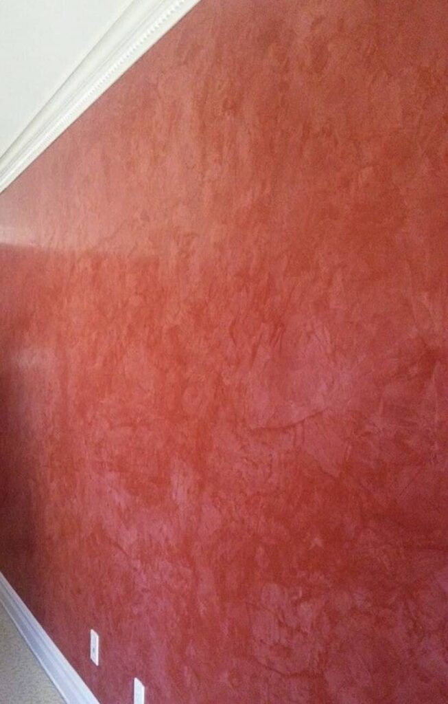 VENETIAN-PLASTER-Red-colour-wall